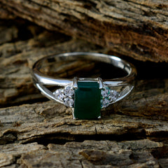 Jia Green Gemstone Halo Ring with Sparkling Accents