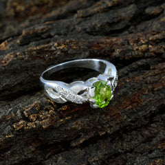 Rebeca Green Gemstone Halo Ring Sterling Silver