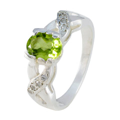 Rebeca Green Gemstone Halo Ring Sterling Silver