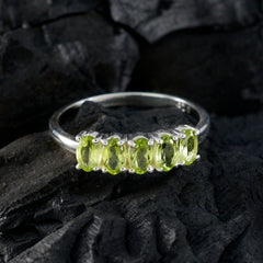 Aisha Green Gemstone Ring for Women in Sterling Silver