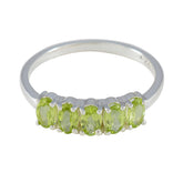 Aisha Green Gemstone Ring for Women in Sterling Silver Peridot Green