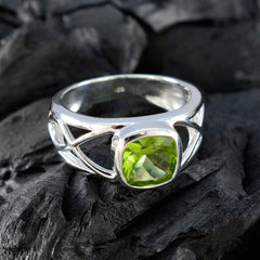 Araya Green Gemstone Solitaire Ring in Sterling Silver
