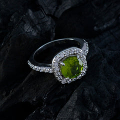 Bianca Green Halo Ring with Sparkling Gemstones