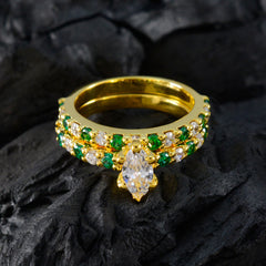 Rebeca Green Halo Ring for Women with Gemstones