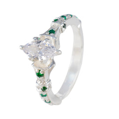 Florencia Green Halo Ring for Women with Gemstones