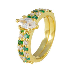 Rebeca Green Halo Ring for Women with Gemstones