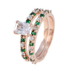 Aria Green Halo Ring for Women with Sparkling Stones