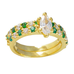 Rebeca Green Halo Ring for Women with Gemstones