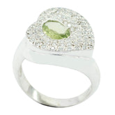 Ella Green Halo Ring with Sparkling Gemstones Peridot Green