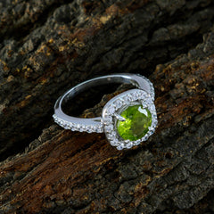 Bianca Green Halo Ring with Sparkling Gemstones