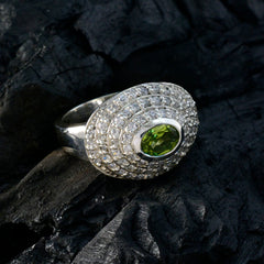 Stella Green Halo Ring with Sparkling Gems