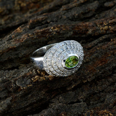 Stella Green Halo Ring with Sparkling Gems