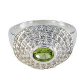 Stella Green Halo Ring with Sparkling Gems Peridot Green