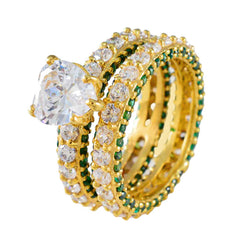 Emilia Green Halo Ring with Heart-Shaped Gemstone