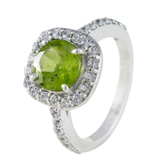 Bianca Green Halo Ring with Sparkling Gemstones