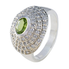 Stella Green Halo Ring with Sparkling Gems