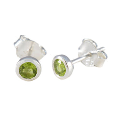 Mei Green Minimalist Stud Earrings for Everyday Wear