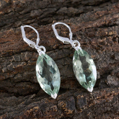Florencia Green Solitaire Dangle Earrings for Chic Style