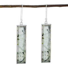 Ha-eun Green Solitaire Dangle Earrings for Everyday Glam Prehnite Green Dangle