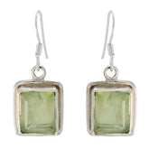 Emi Green Solitaire Dangle Earrings for Everyday Glam Prehnite Green Dangle