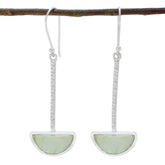 Zoe Green Solitaire Dangle Earrings for Every Occasion Prehnite Green Dangle