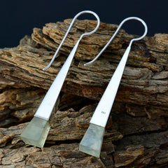 Ayaka Green Solitaire Dangle Earrings for Chic Style