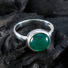 Agustina Abstract Green Solitaire Ring