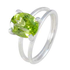 Meera Contemporary Green Solitaire Ring