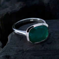Nova Green Solitaire Ring with Emerald Stone