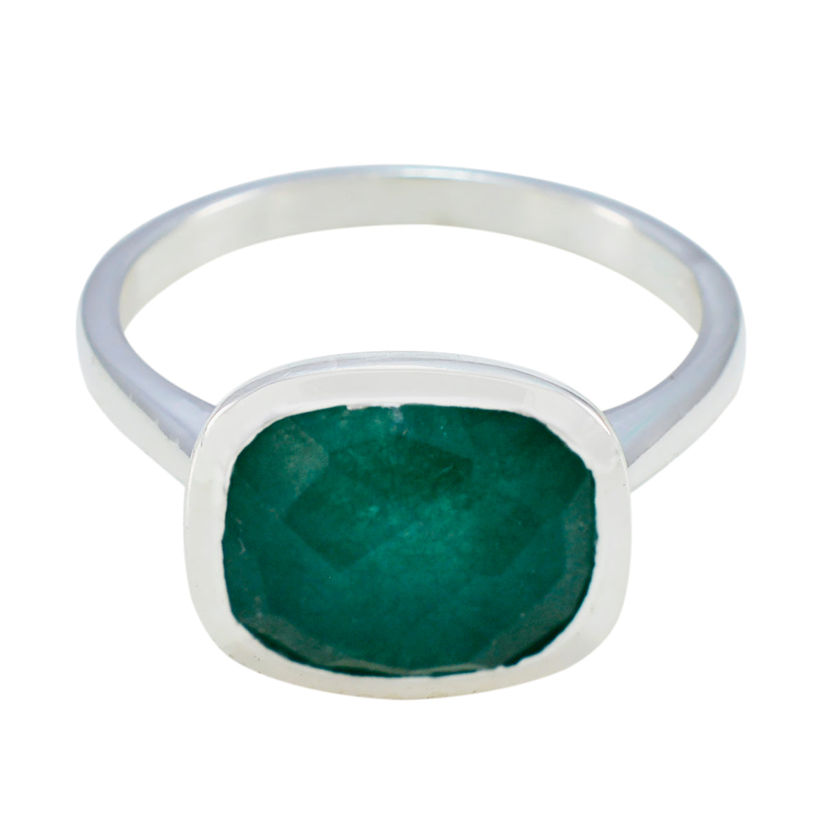 Nova Green Solitaire Ring with Emerald Stone Indian Emerald Green