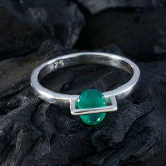 Lakshmi Romantic Green Solitaire Ring
