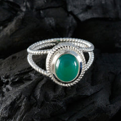 Emily Rope-Wire Green Solitaire Ring