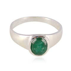 Andrea Cultural Green Solitaire Ring Indian Emerald Green