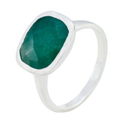 Nova Green Solitaire Ring with Emerald Stone