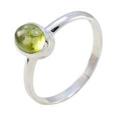 Charlotte Green Solitaire Ring for Women - Elegant Gemstone Peridot Green
