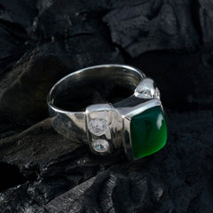 Yasmin Green Solitaire Ring India with Gemstone Accents