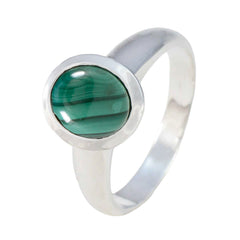 Lourdes Green Solitaire Ring India with Malachite Gemstone