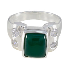 Yasmin Green Solitaire Ring India with Gemstone Accents Green Onyx Green