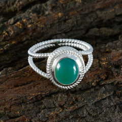 Emily Rope-Wire Green Solitaire Ring