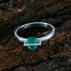 Lakshmi Romantic Green Solitaire Ring