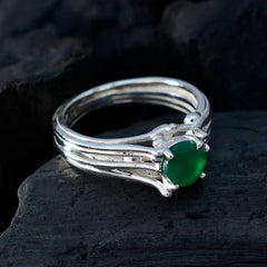 Nora Luxurious Green Solitaire Ring