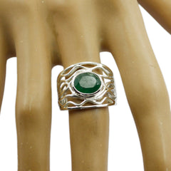 Bianca Rope-Wire Green Solitaire Ring