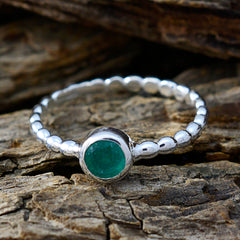 Gabriela Graceful Green Solitaire Ring