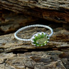 Hina Green Solitaire Ring with Oval Gemstone