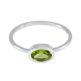 Min-seo Romantic Green Solitaire Ring Peridot Green