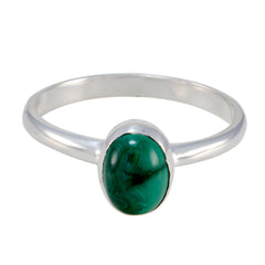 Hana Green Solitaire Ring Silver Gemstone Jewelry