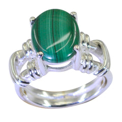 Eliza Rope-Wire Green Solitaire Ring Malachite Green