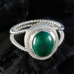 Evelyn Rope-Wire Green Solitaire Ring