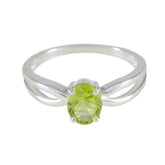Julia Sophisticated Green Solitaire Ring Peridot Green