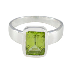 Aisha Sophisticated Green Solitaire Ring Peridot Green